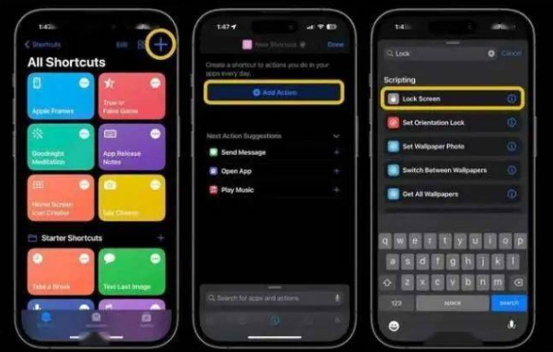 镇海苹果14锁屏维修店分享iPhone14升级iOS16.4后如何创建锁屏快捷方式 