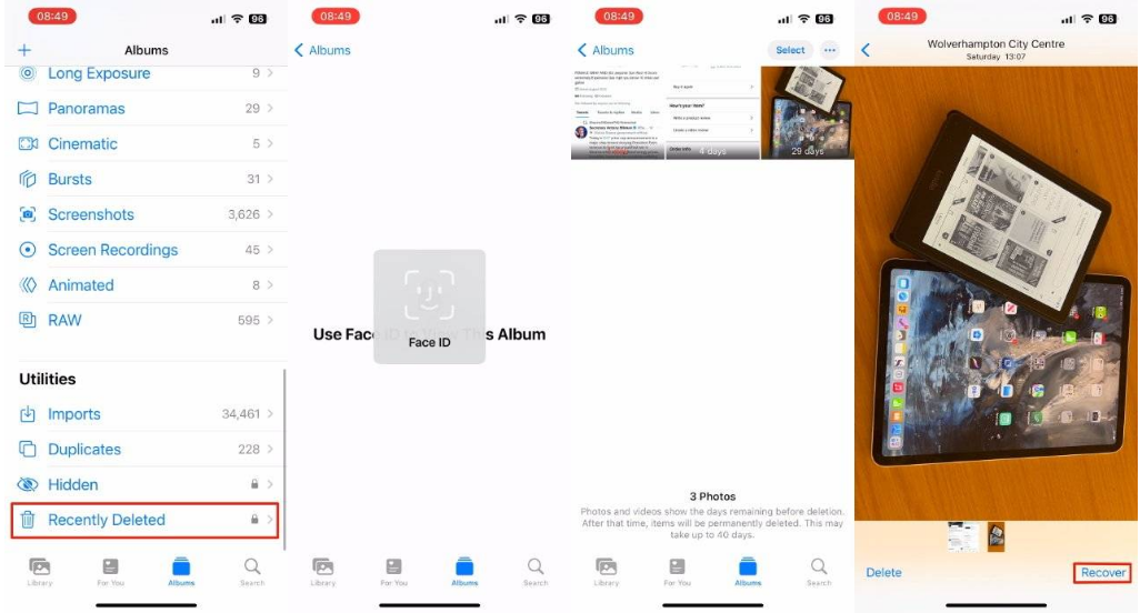 镇海苹果14维修分享 iPhone14 上恢复已删除的照片 