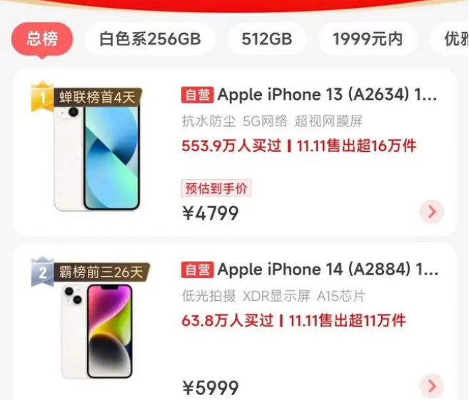 镇海苹果14维修分享iPhone14配置不如同价位的安卓还能大卖 