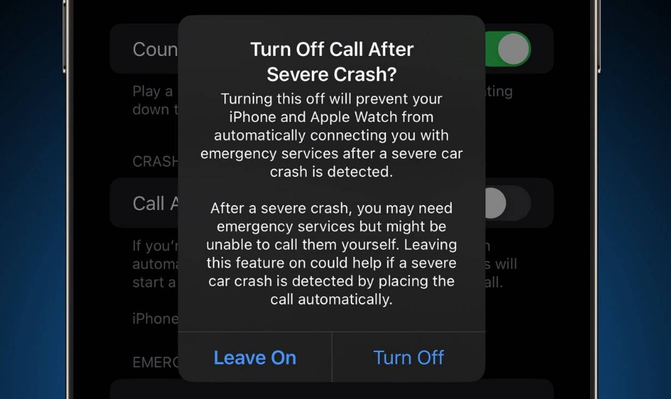 镇海苹果14维修分享 iPhone 14 和 Apple Watch 上关闭崩溃检测 